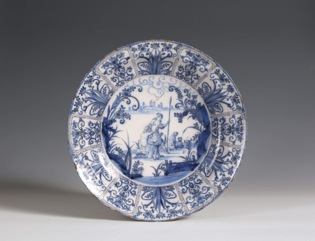 A DUTCH DELFT DISH  Het Moriaenshooft (The Moor’s Head) Factory