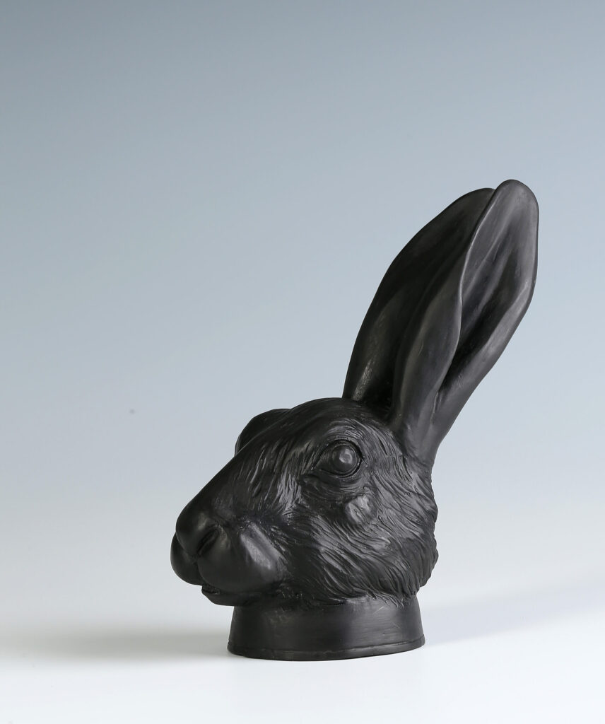 A WEDGWOOD AND BENTLEY HARE HEAD STIRRUP CUP